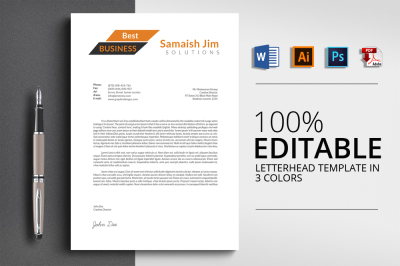 Business Letterhead Word Template