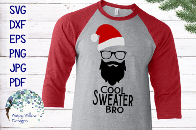 Hipster Santa | Cool Sweater Bro | Christmas SVG