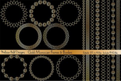 Gold Moroccan Frames & Borders