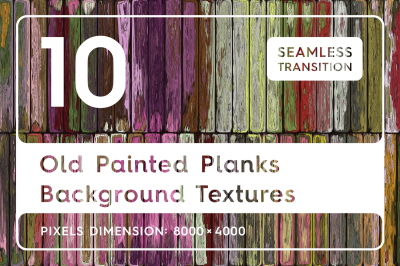 10 Old Painted Planks Background Textures