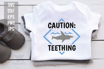 Download Download Caution Teething Shark Svg Free