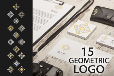 Geometric logo template set