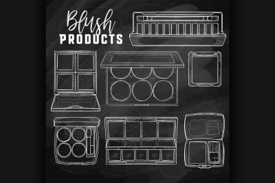 Sketch set of makeup products