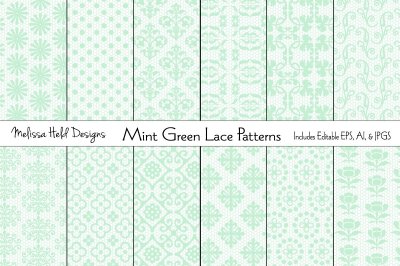 Mint Green Lace Patterns