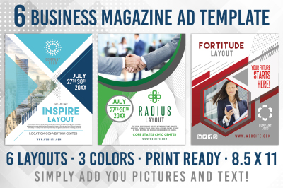 6 Business Corporate Magazine Flyer Template