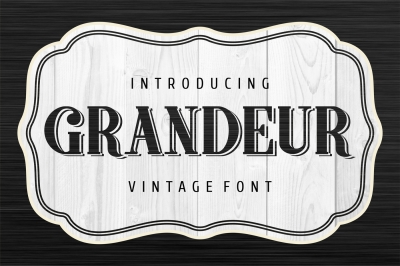 Grandeur new vintage font