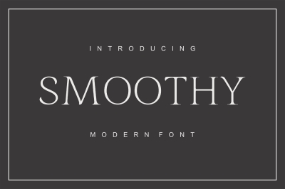 Smoothy - modern font