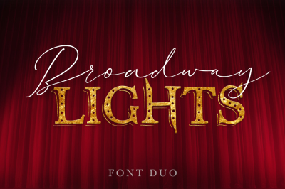 Broadway Lights. Duo font.