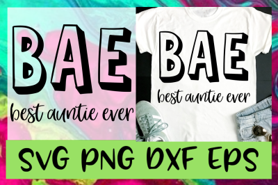 Best Auntie Ever SVG PNG DXF EPS Desing &amp; Cut Files