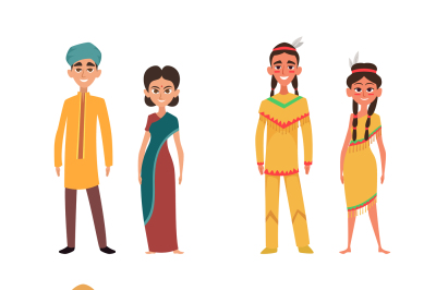 International group of peoples male and female. Characters of differen