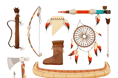 Ethnic and tribal elements and symbols of american indians