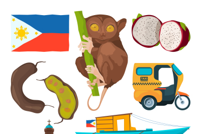 Landmarks and traditional symbols of philippines