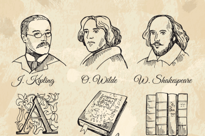 English famous writers and different books