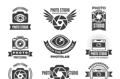 Logotypes and symbols of photo studios