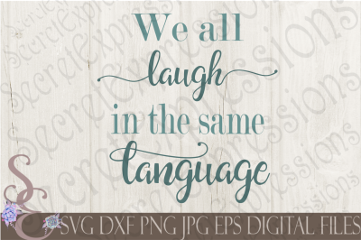 We all laugh in the same language SVG