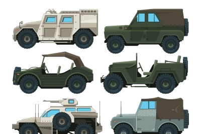 Colored pictures of military heavy vehicles