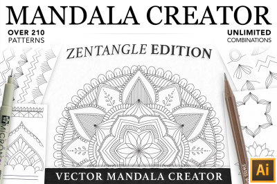 Zentangle Mandala Creator Addon for Illustrator