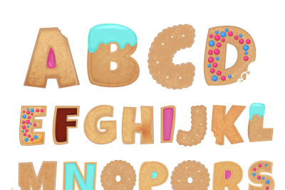 English alphabet from cookies