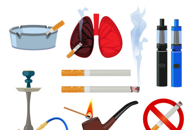 Tobacco, cigarette and different accessories for smokers