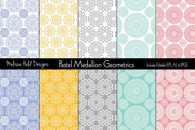 Pastel Medallion Geometric Patterns