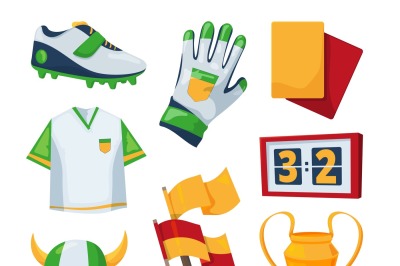 Vector symbols for soccer competition