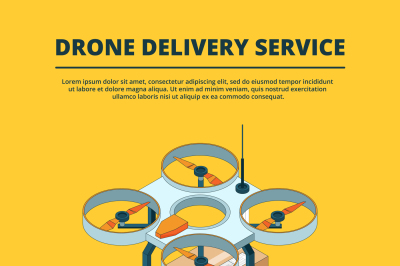 Concept picture of drone logistic service