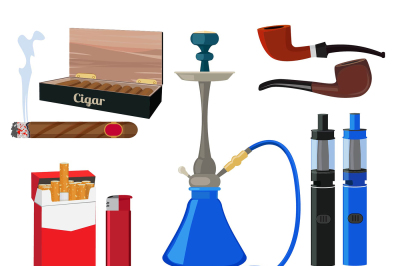 Hookah, tobacco, cigarette and other different tools for smokers