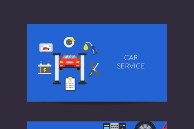 Vector card template for auto service