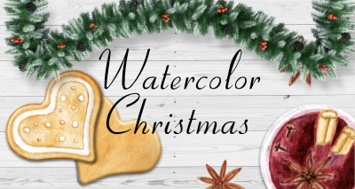 Watercolor Christmas set