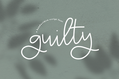 Guilty - A Handwritten Script Font