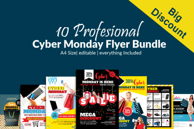 10 Cyber Monday Flyers Bundle
