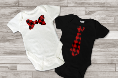 Buffalo Plaid Tie and Bow Tie | SVG | PNG | DXF