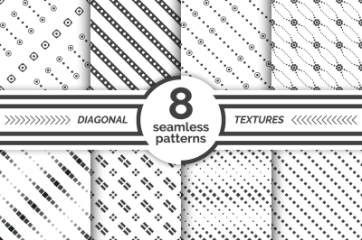 Set of diagonal seamless patterns
