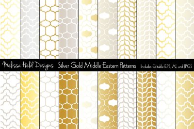 Silver & Gold Middle Eastern Patterns 