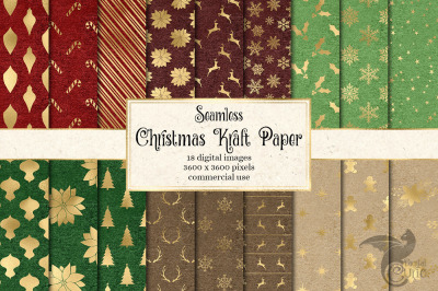 Christmas Kraft Digital Paper