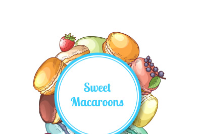 Vector hand drawn macaroons