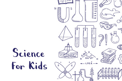 Vector sketched science or chemistry