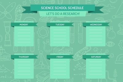 Vector school or work schedule template