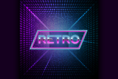 Futuristic background 80s style. Retro party