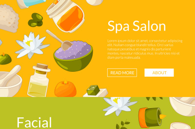 Vector web banners spa illustration