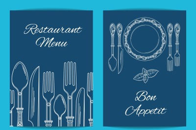 Vector card, flyer or brochure template for restaurant or cafe menu