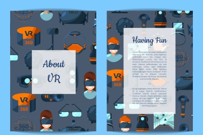 Vector card, flyer or brochure template VR