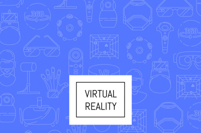 Vector background linear style virtual reality elements