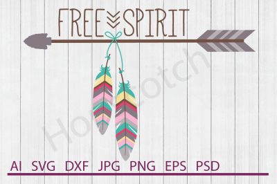 Feather SVG, Feather DXF, Cuttable File