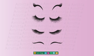 Eyelashes SVG Cut Files-Princess eyelashes Svg