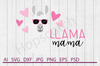 Llama SVG, Llama DXF, Cuttable File