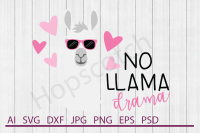 Llama SVG, Llama DXF, Cuttable File