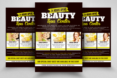 Beauty Spa Center Flyer Template