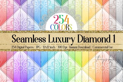 254 Seamless Luxury Color Diamond Upholstery Digital Papers