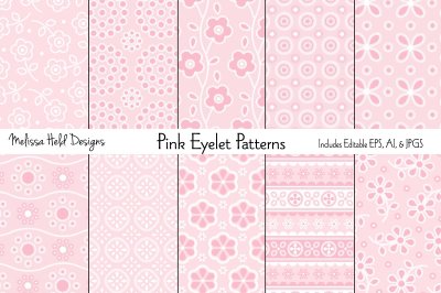 Pink Eyelet Embroidery Patterns